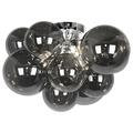 Dainolite 3Lt Flush Mount, Pc W/ Smoked Glass CMT-143FH-SM-PC